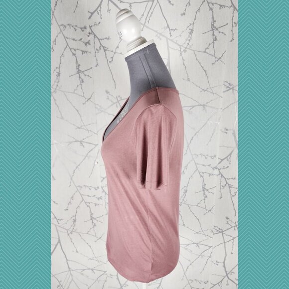 The Group Babaton Pastel Pink Pima Cotton Modal Scoop Neck Tee - Picture 2 of 4